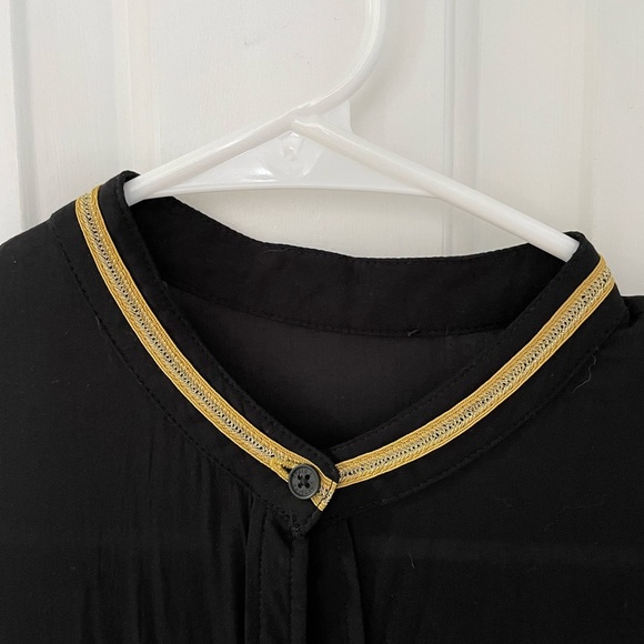 Zadig & Voltaire Black with Gold Trim Collar Dress - Picture 8 of 10